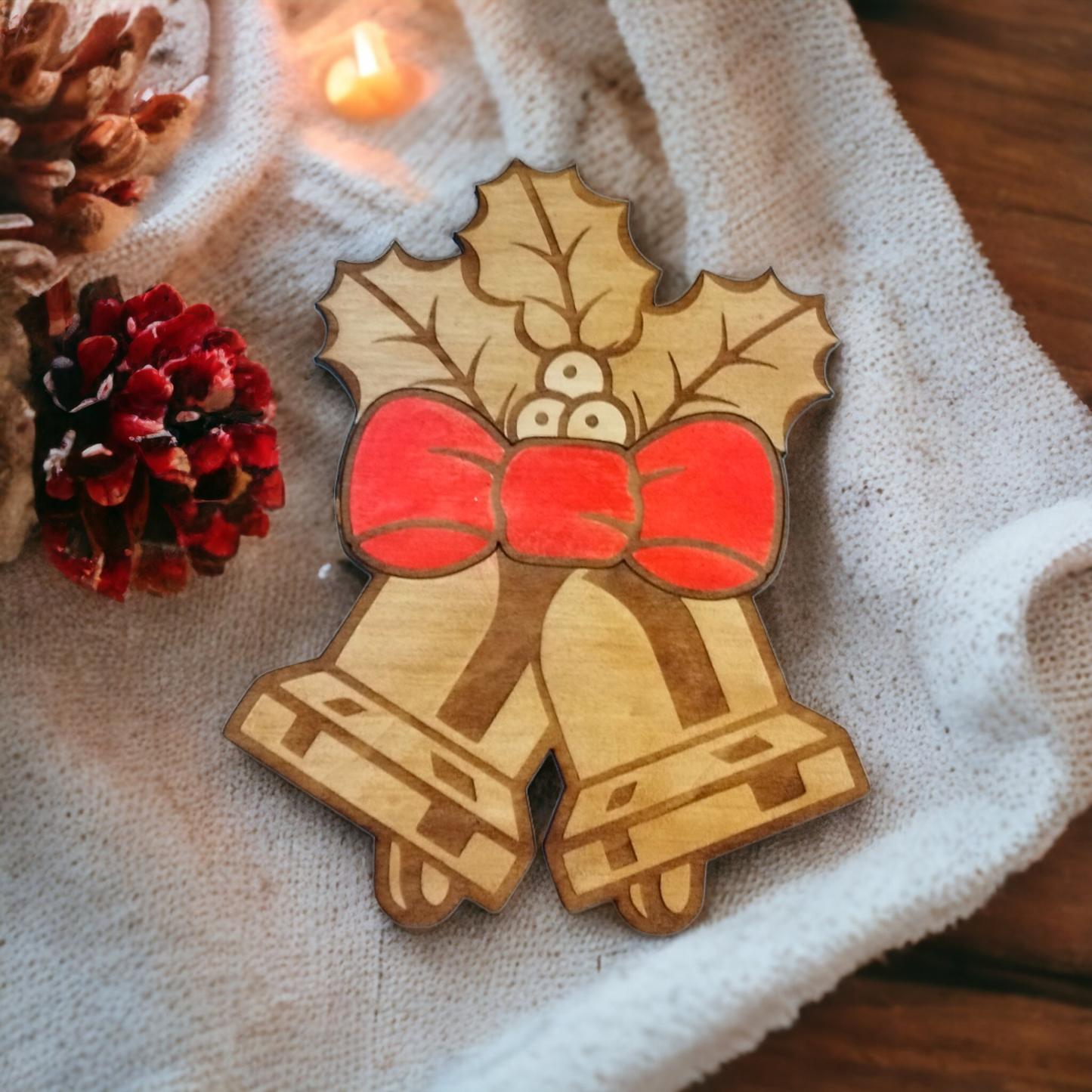Christmas Bells Wooden Christmas Decoration - Home Decor