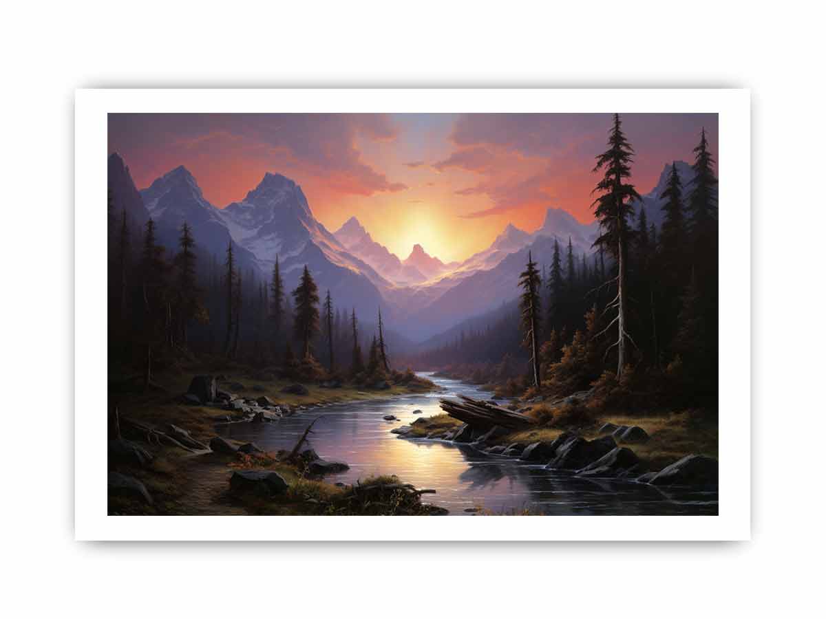 Sunrise Landscape Canvas Art Print-8