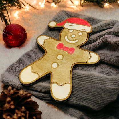 Gingerbread Man Wooden Christmas Decoration - Home Decor