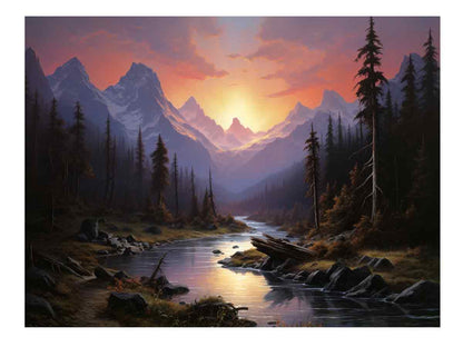 Sunrise Landscape  Canvas Art Print-0