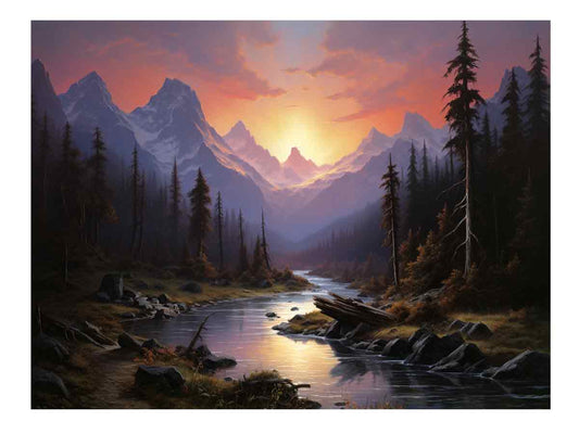 Sunrise Landscape  Canvas Art Print-0