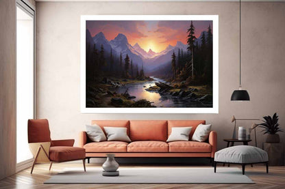 Sunrise Landscape  Canvas Art Print-1